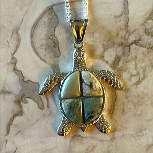 Green Jasper Sea Turtle Necklace